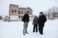 The Yahad team with a witness in front of the former Jewish synagogue. ©David Merlin-Dufey/Yahad - In Unum