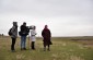 Yahad’s team with a witness at the execution site. ©Cristian Monterroso /Yahad-In Unum