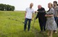 Vasyl M. shows the Yahad team the place where he saw a truck stop and Jews getting out of the truck ©Victoria Bahr/Yahad-In Unum