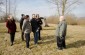 Artūras-Andrius T., born in 1932, with the Yahad team at the killing site of Raseiniai Jews near Kalnujai village. ©Cristian Monterroso/Yahad - In Unum