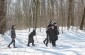 The Yahad team with Ivan K. at the execution site in the forest.  March 2018. ©Les Kasyanov/Yahad - In Unum