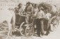 A Jewish family moves their belongings by horse-drawn wagon into Łańcut, Poland.From left: Basia, Sara, and Ita Gurfein. Standing is Feiga Gerstein (Sara Gurfein Gerstein's sister-in-law). © USHMM, courtesy of Betty Gurfein Berliner