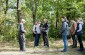 The Yahad team at the execution site together with a witness. ©Les Kasyanov/Yahad – In Unum