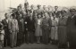 A group photograph from a wedding in the Bochnia Ghetto, taken in June 1942 in Poland. It features Jewish policemen and members of the Judenrat attending the celebration. ©Photo archive, taken from yadvashem.org