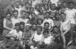 Group portrait of the members of a Zionist hachshara [agricultural collective] from Belynichi in front of a cabin. ©United States Holocaust Memorial Museum, courtesy of Sarah Holstein Maslow