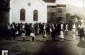 Building of the synagogue in Mszana Dolna. In front Jewish children during Purim celebrations. The building does not exist anymore. ©Wirtualny Sztetl