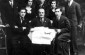 The first district wide congress of the Jewish National Fund (Keren Kayemeth LeIsrael) in Vileyka. Photographed in 1934. ©Taken from eilatgordinlevitan.com/vileyka/vileyka.html