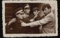 1942.Jewish police in the Kolbuszowa ghetto are forced to pose for propaganda purposes to show how Jews beat one another. Pictured from left: Izak Silber, Mendel Bilfeld, Nachum Leibowicz, and Efraim Brodt. ©Photo Credit: USHMM, courtesy of Norman Salsitz
