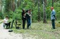 The Yahad team with Mikhail S. at the execution site of 10-12 Jewish men in the forest. ©Les Kasyanov/Yahad - In Unum